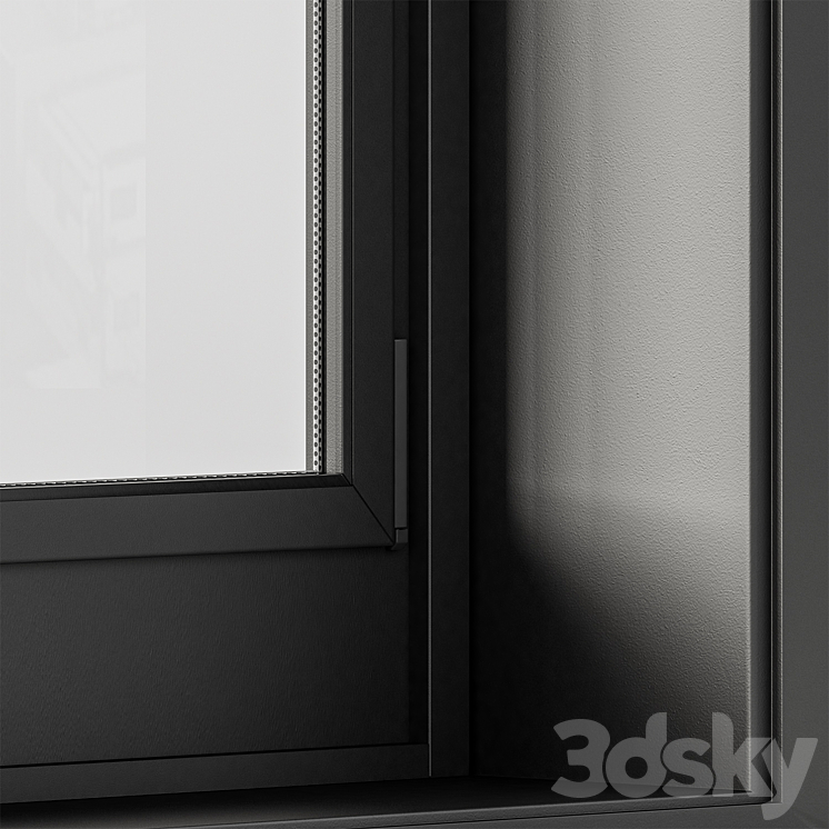 Black Modern Arched Window – Windows Set 07 3DS Max Model - thumbnail 2