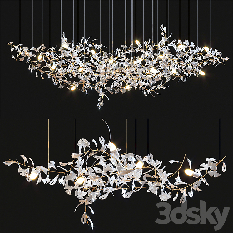 Gingko Chandelier Collection 3DS Max - thumbnail 1