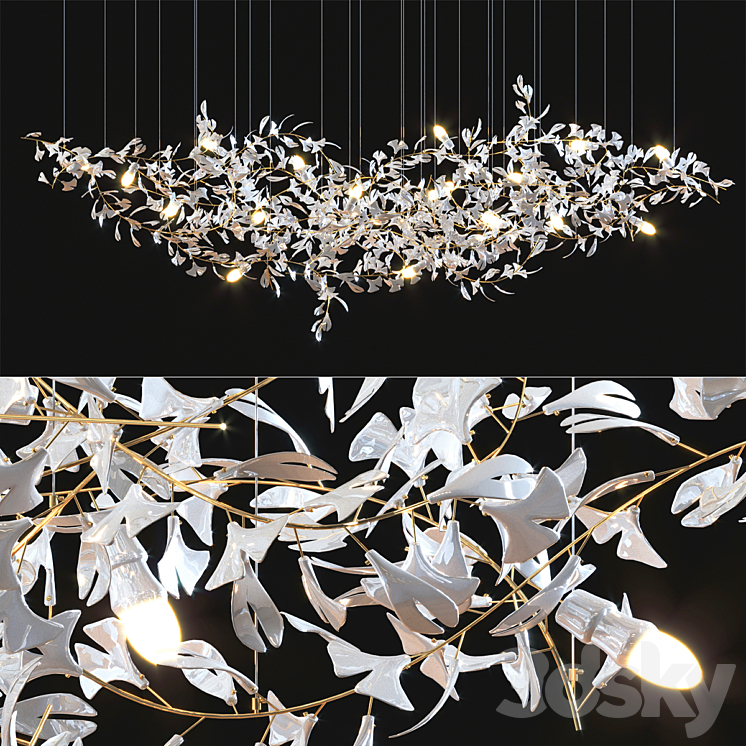 Gingko Chandelier Collection 3DS Max - thumbnail 2