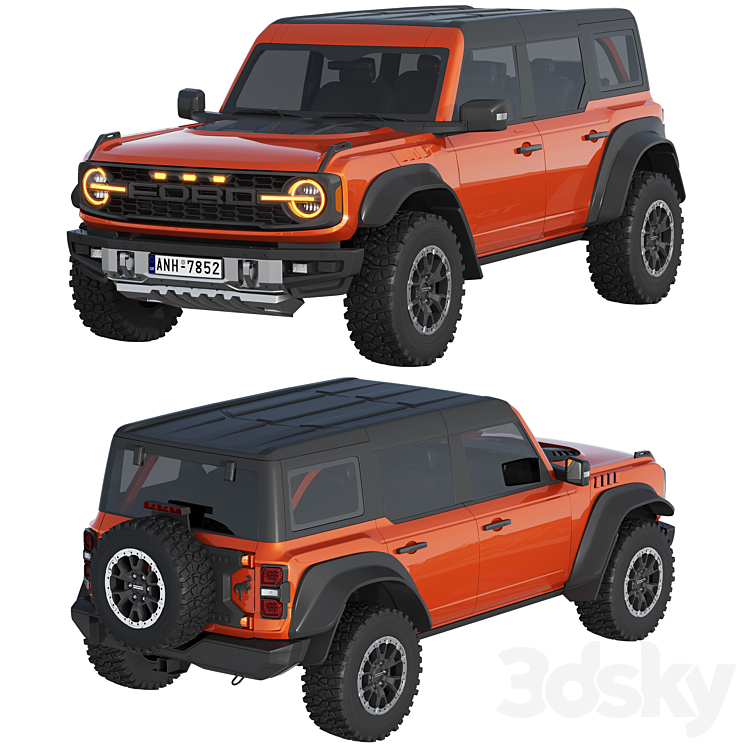 Ford Bronco Raptor 2022 3D Model Free