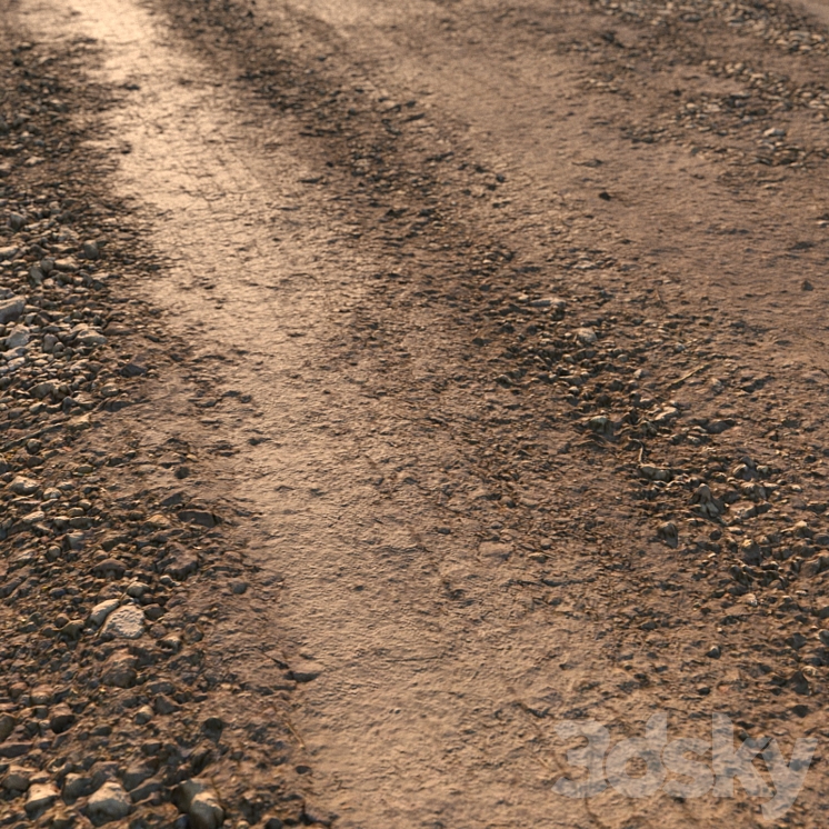 spring road material 02 3D Model