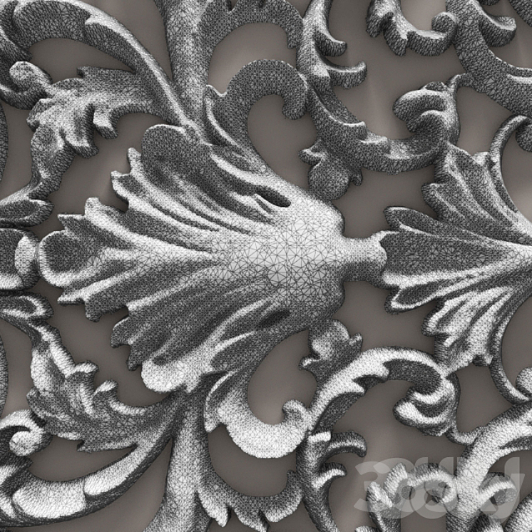 Rosette pattern carving. 3DS Max - thumbnail 2
