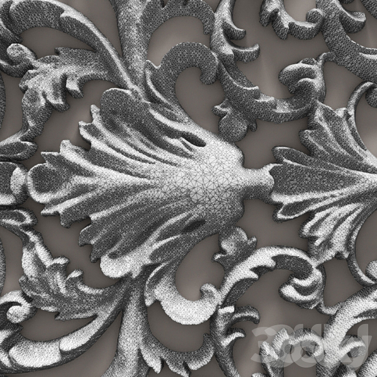 Stucco panel. 3D Model