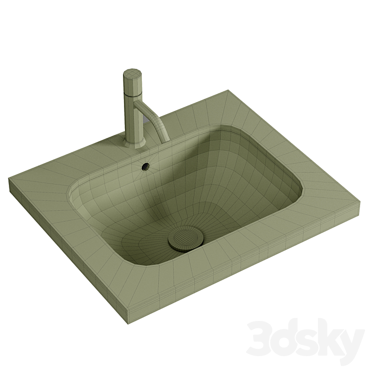 ENJOY Single washbasin By Ceramica Cielo 3D Model Free