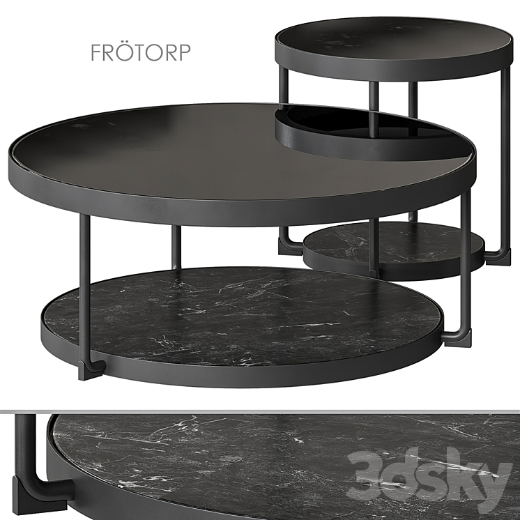 Frötorp \/ Frotorp Ikea Coffee Table 3DS Max Model - thumbnail 1