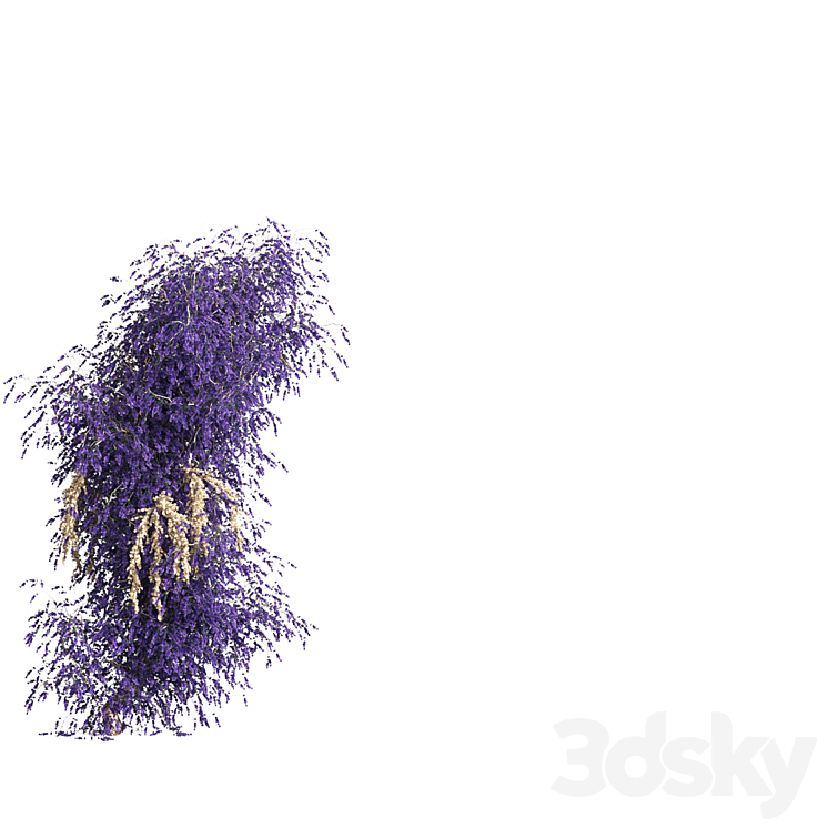 Arch of lavender flowers 3DS Max - thumbnail 2