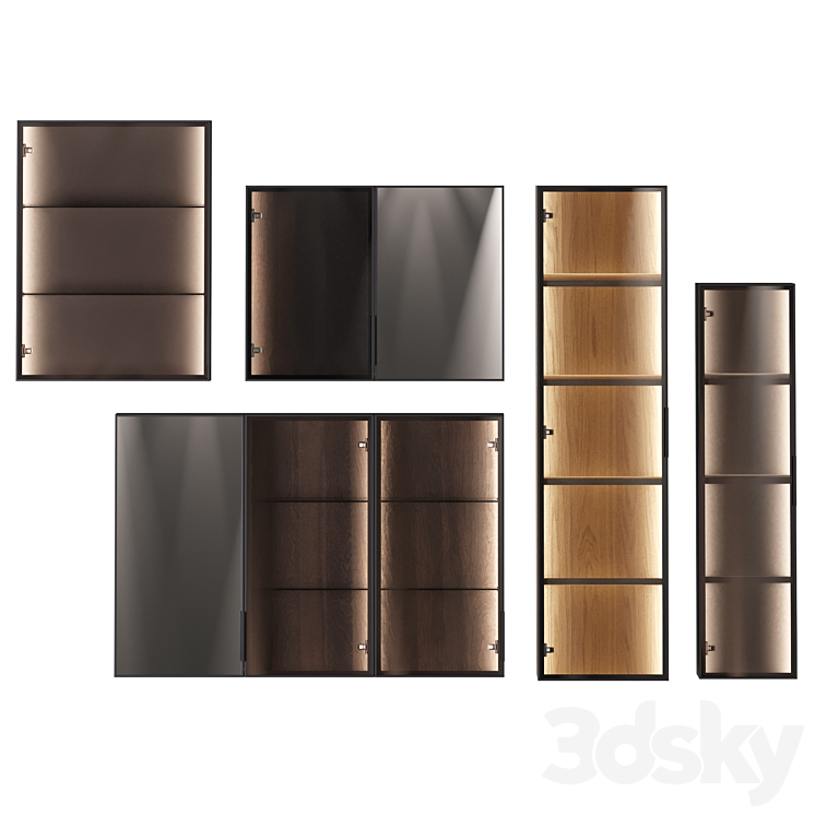 INBANI STRATO Glass Doors furniture units 3DS Max Model - thumbnail 2