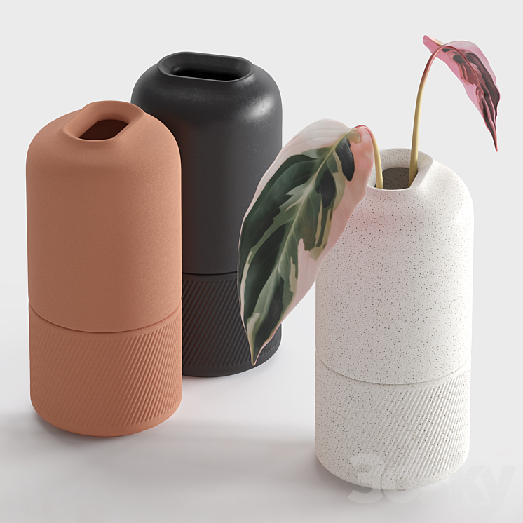 Ceramic Vases (Zenn Vases by Axioma) 3D Model