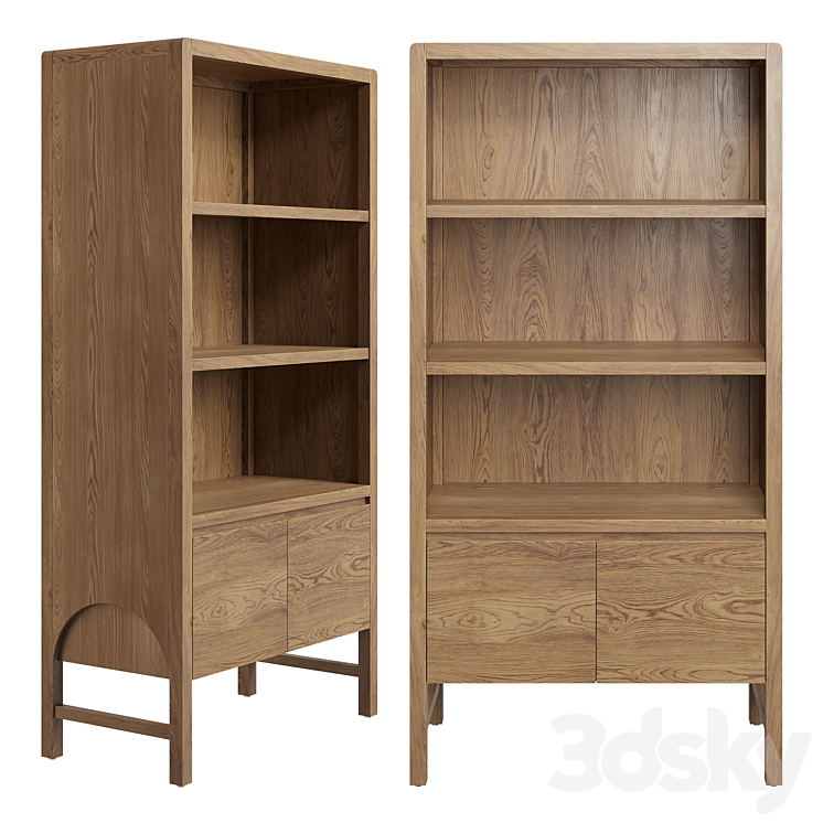 Bookcase Jeanne 3DS Max Model - thumbnail 1