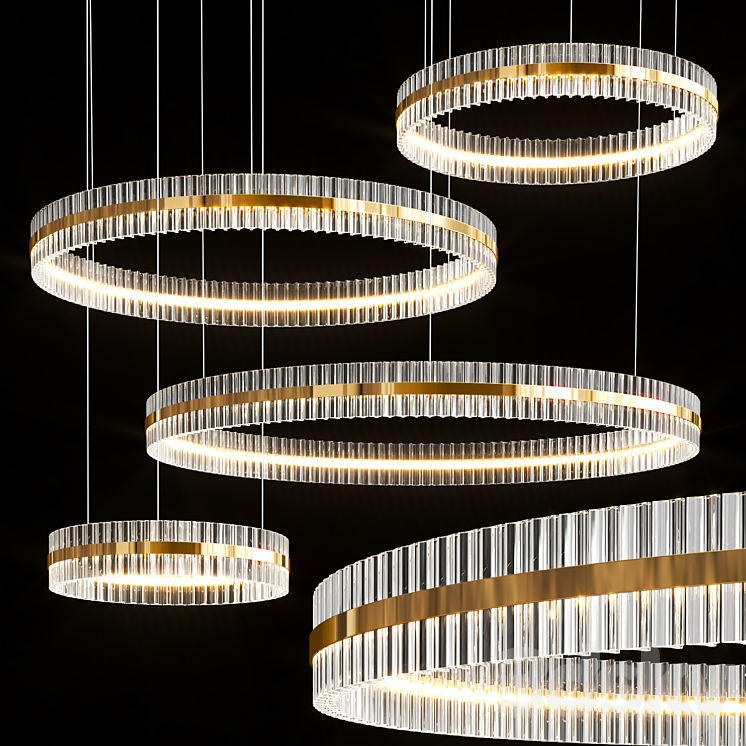 Baroncelli Saturno Chandelier 3DS Max Model - thumbnail 1