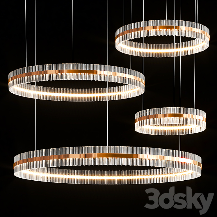 Baroncelli Saturno Chandelier 3DS Max - thumbnail 2