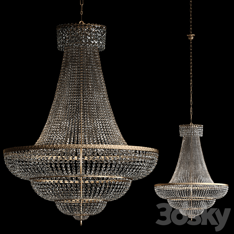 Chandelier Crystal chandelier 3DS Max Model - thumbnail 1