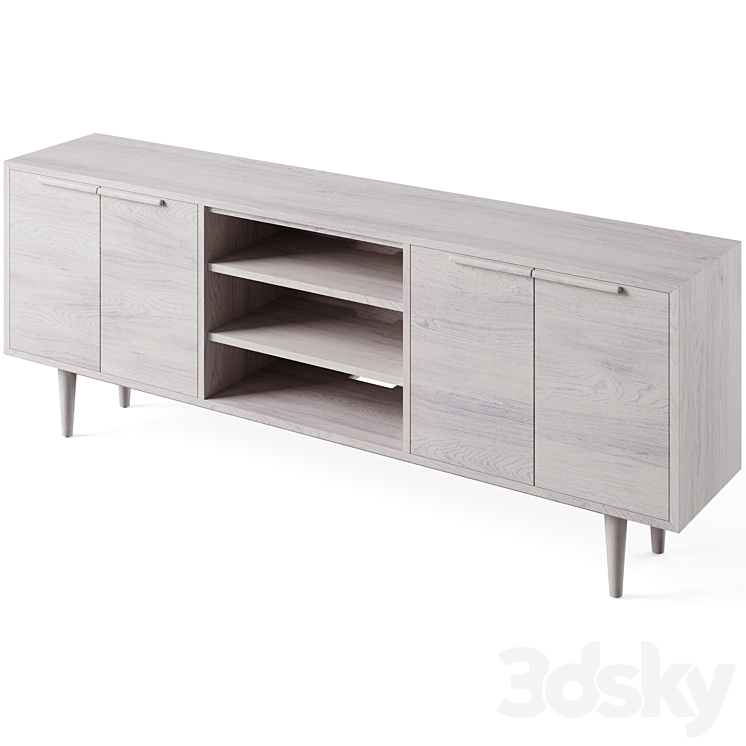 Tate 80 Media Console by Crate and Barrel Console 3D model