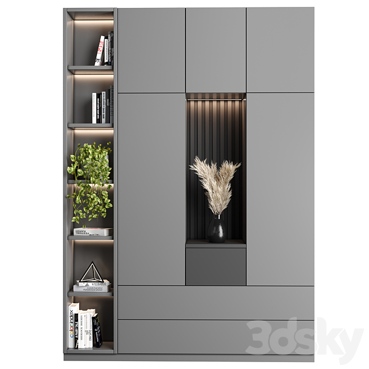Cabinet with shelves 27 3DS Max Model - thumbnail 1
