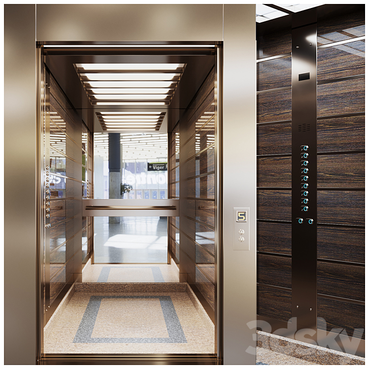 Passenger lift-4 3D Model Free