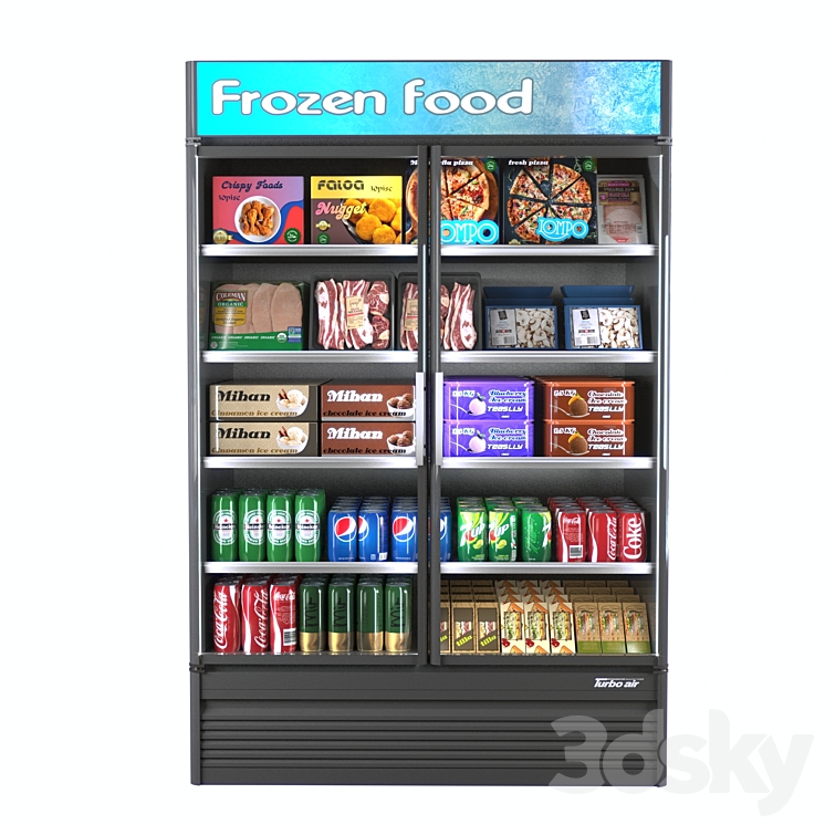 commercial refrigerator - turbo air 3D Model