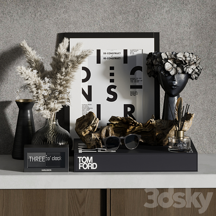 Decorative set 36 3D Model Free