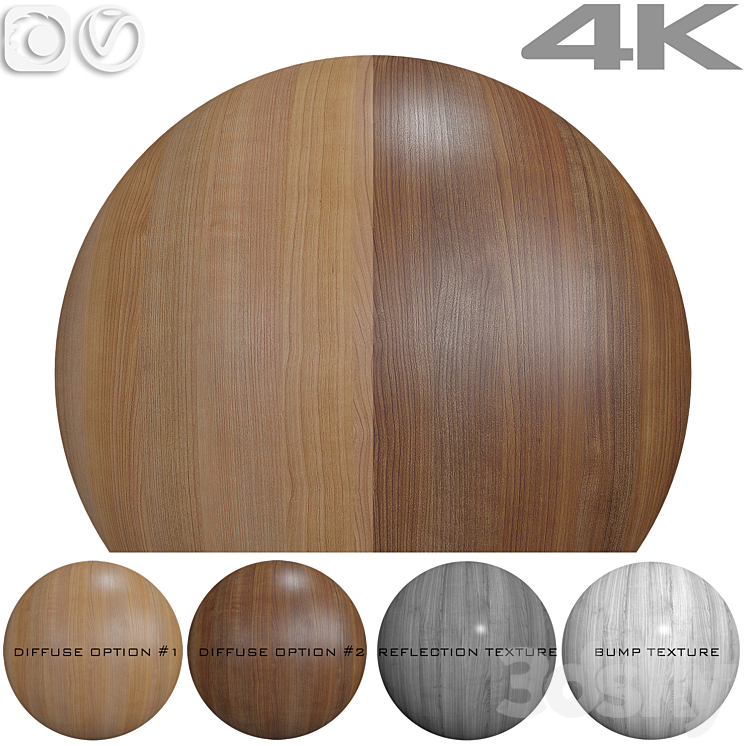 Wood texture – Cherry 3DS Max - thumbnail 1