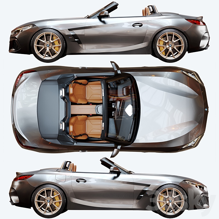 BMW Z4 M40I Roadster HQ Interior 3D Model Free