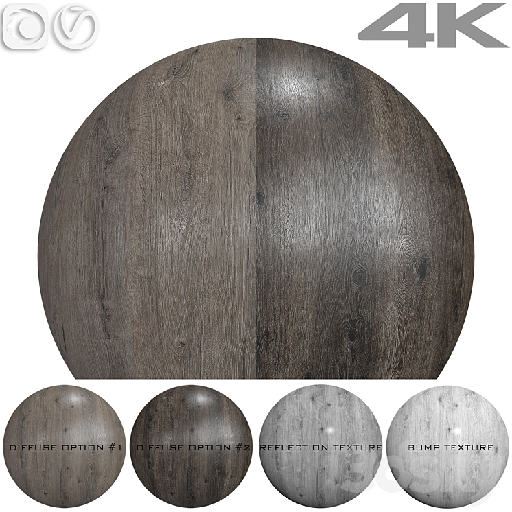 Wood texture – Oak №3 3DS Max Model - thumbnail 1