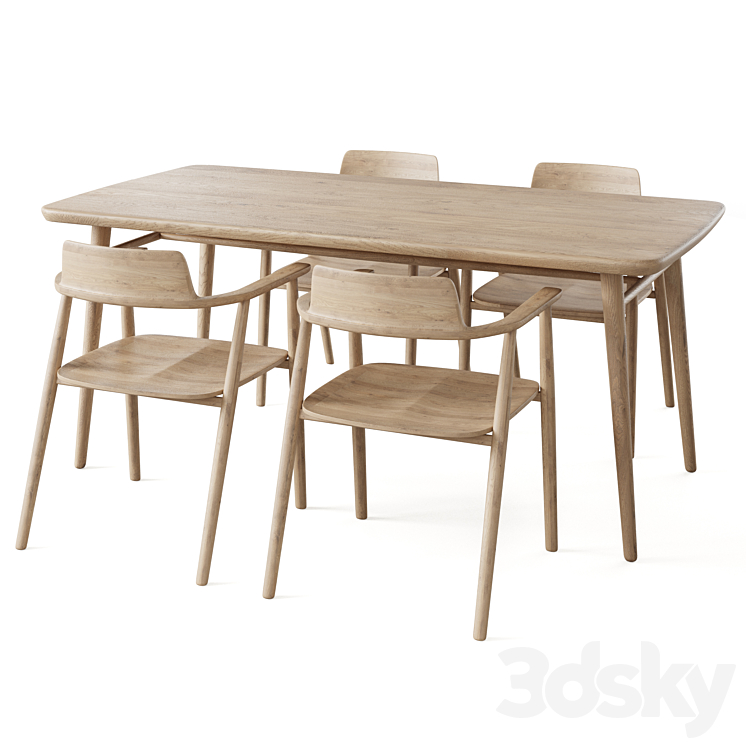 Table Aarhus by deep house 3DS Max Model - thumbnail 1