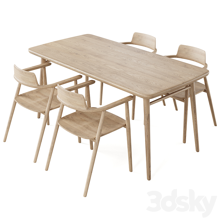 Table Aarhus by deep house 3DS Max Model - thumbnail 2