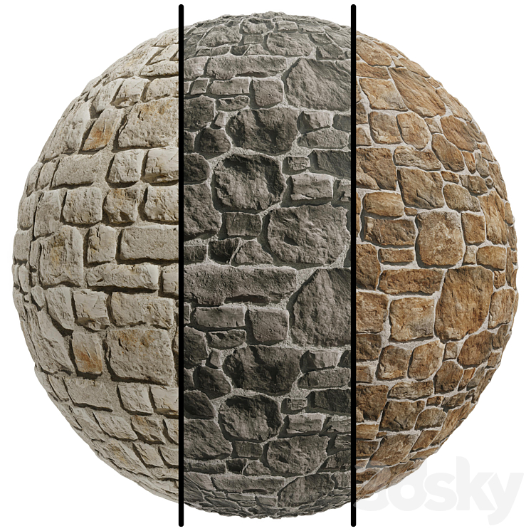 FB355 stone Facade coverings Java | 3MAT | PBR | Seamless Free Download