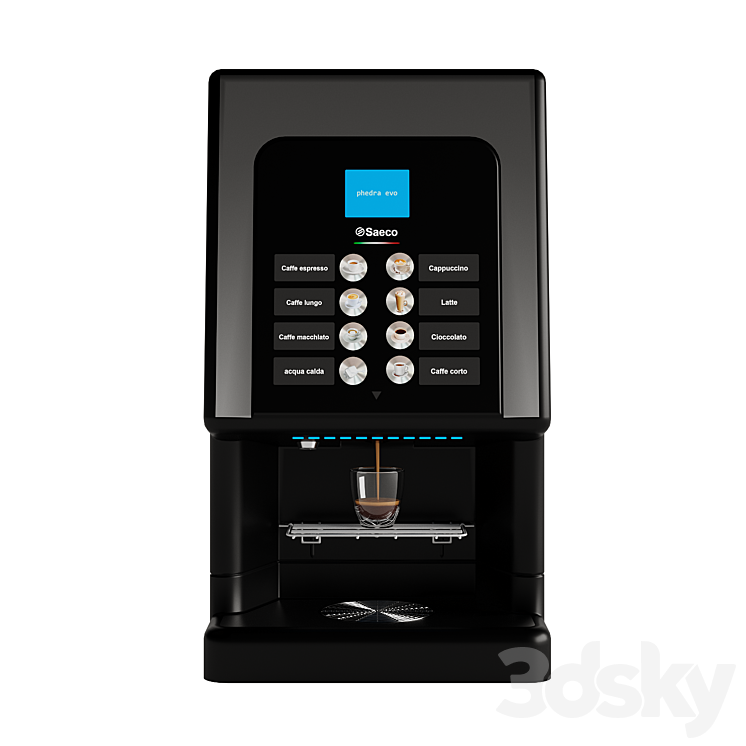 Coffee machine Saeco Phedra EVO 3DS Max Model - thumbnail 2