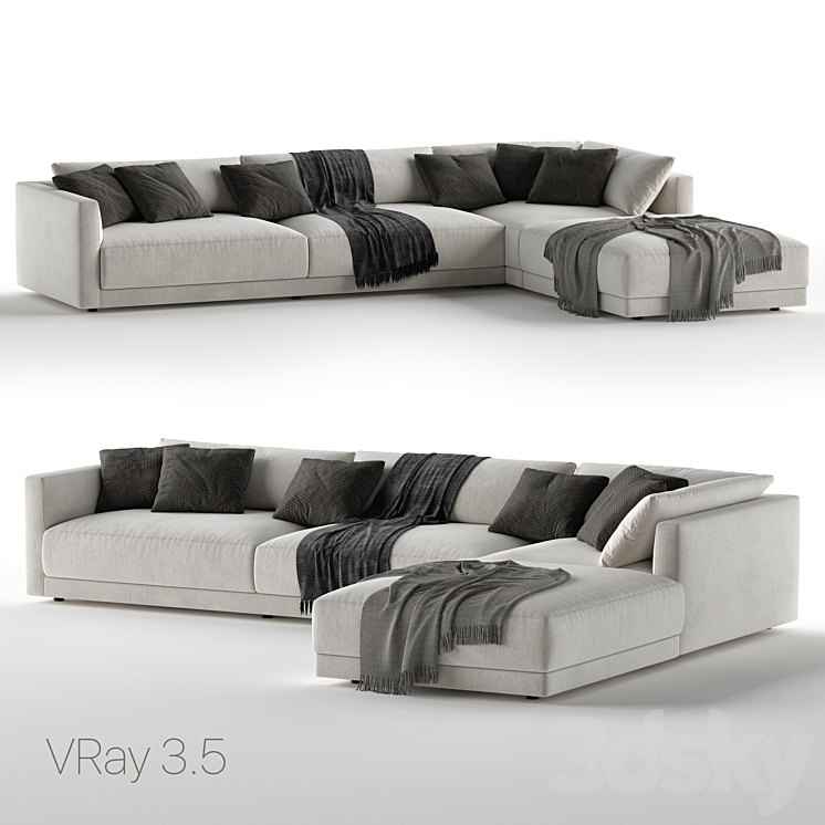 Sofa Poliform Bristol 3D Model