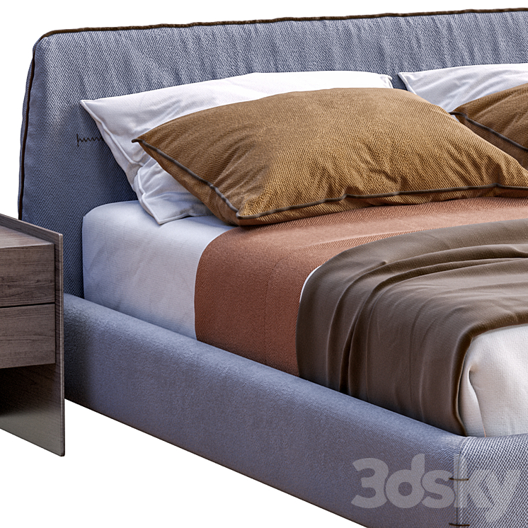 Poliform Bed Jacqueline 3D Model Free