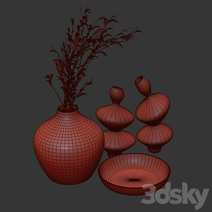 decorative set06 3D Model Free