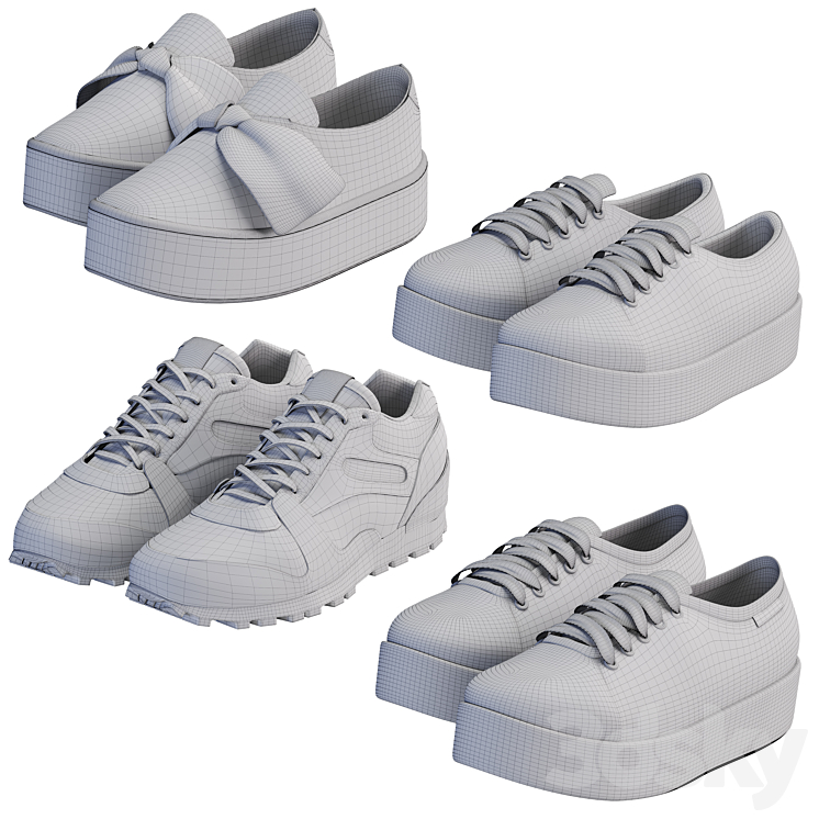 Sneakers shoes 3D Model Free