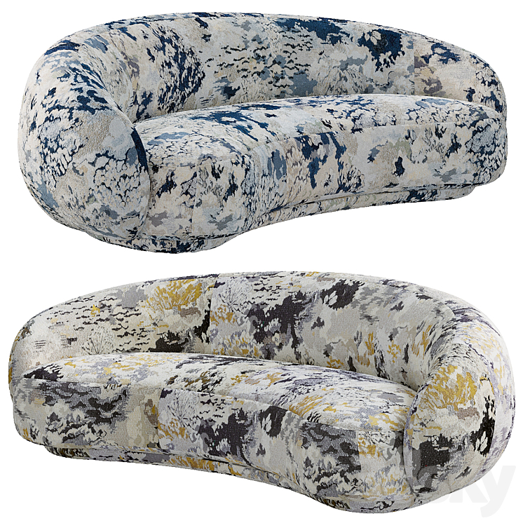 Tacchini Julep sofa custom by Metaphores blue Free Download