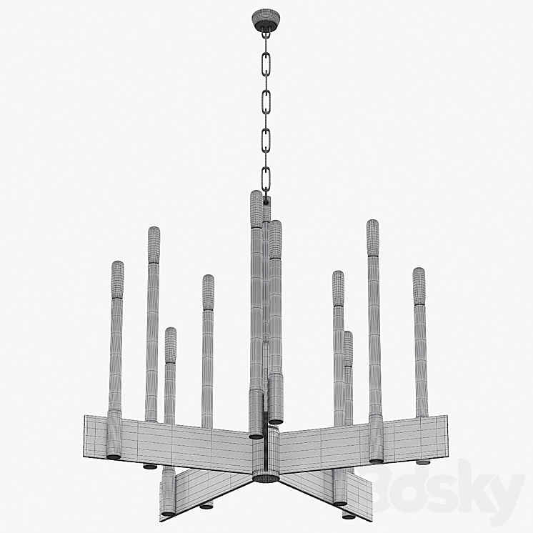 Abrams Small Chandelier Pendant light 3D model