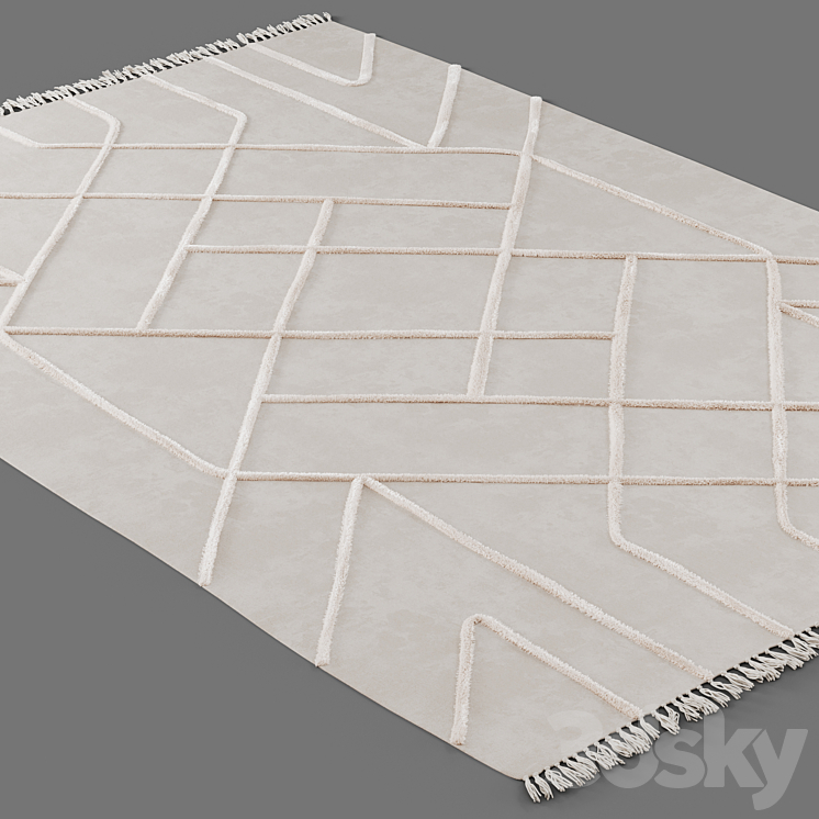 Tufted carpet Tamara Hilo by Urban Outfitters 3DS Max Model - thumbnail 2