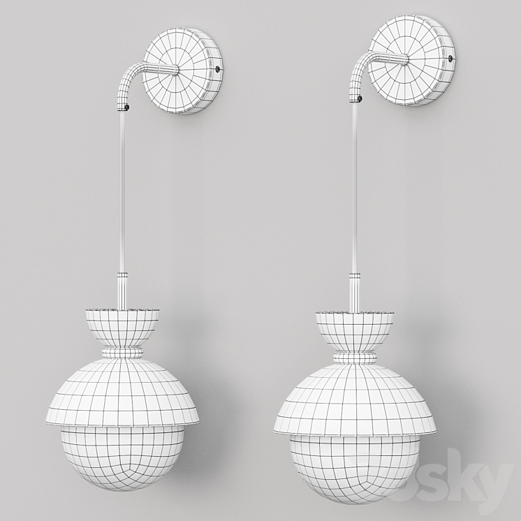 Wall lamp POMPON WALL Lampatron 3D Model