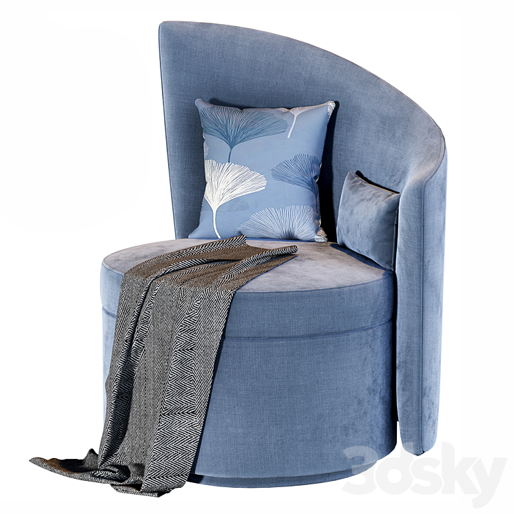 Fabric Armchair Camille by Sicis 3DS Max - thumbnail 1