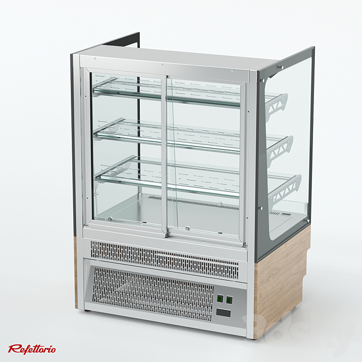 Refrigerated confectionery showcase with perforated rear wall (RKC2 AO series) 3D Model Free