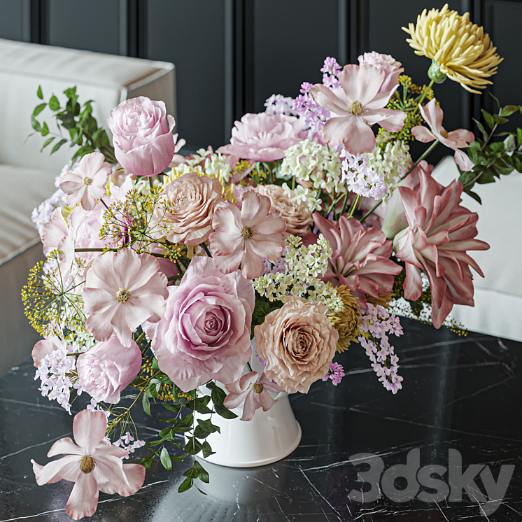 Flower Set 032 Centerpiece 3D Model