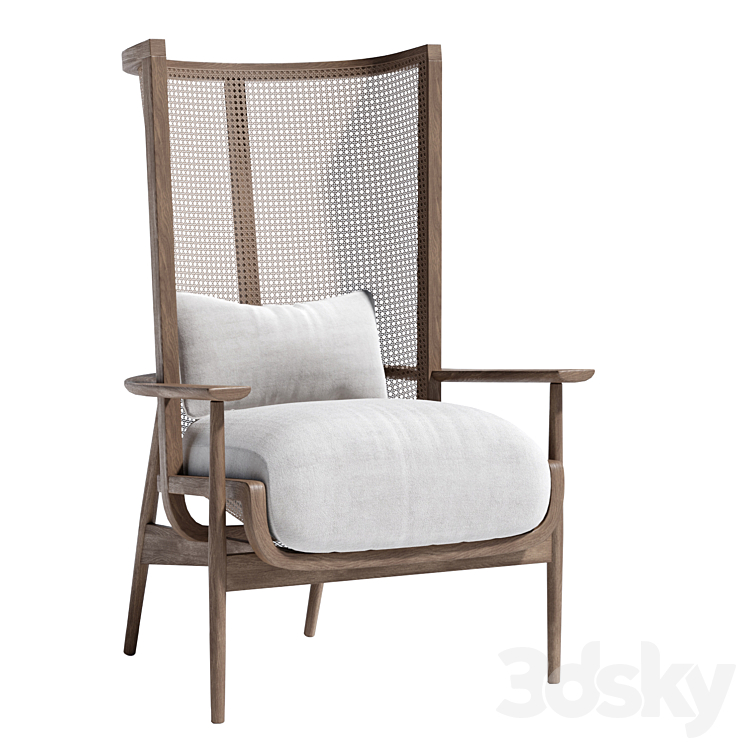 Wingman Lounge Chair 3DS Max Model - thumbnail 1