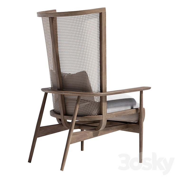 Wingman Lounge Chair 3DS Max Model - thumbnail 2
