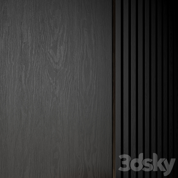 Wood material is seamless. Dark ebony. 3DS Max Model - thumbnail 2