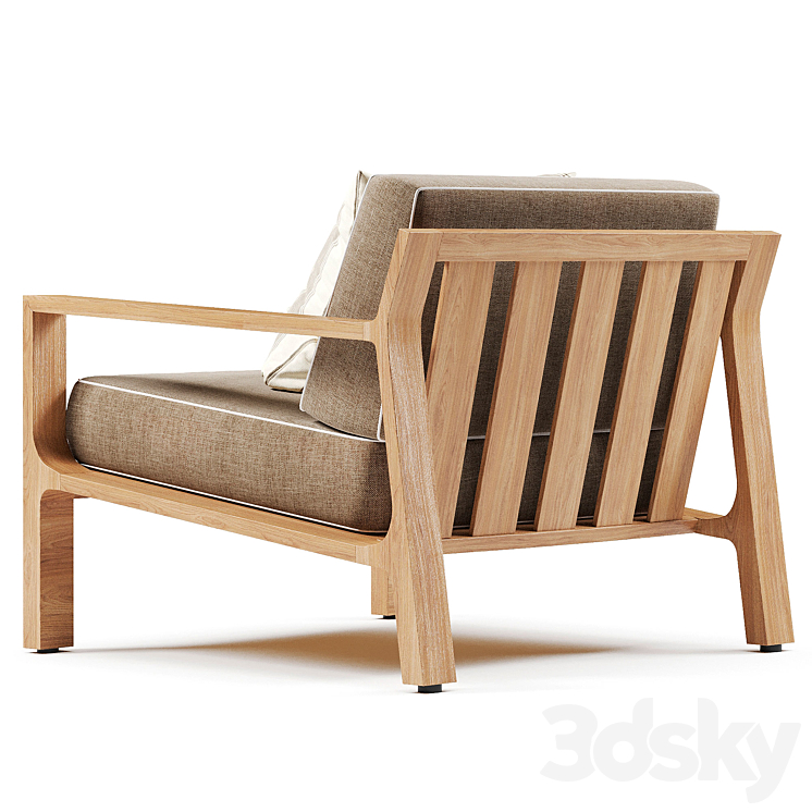 Rhodes Lounge Chair 3DS Max Model - thumbnail 2