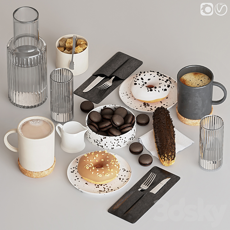 Serving for cafe restaurant 2 3DS Max - thumbnail 1
