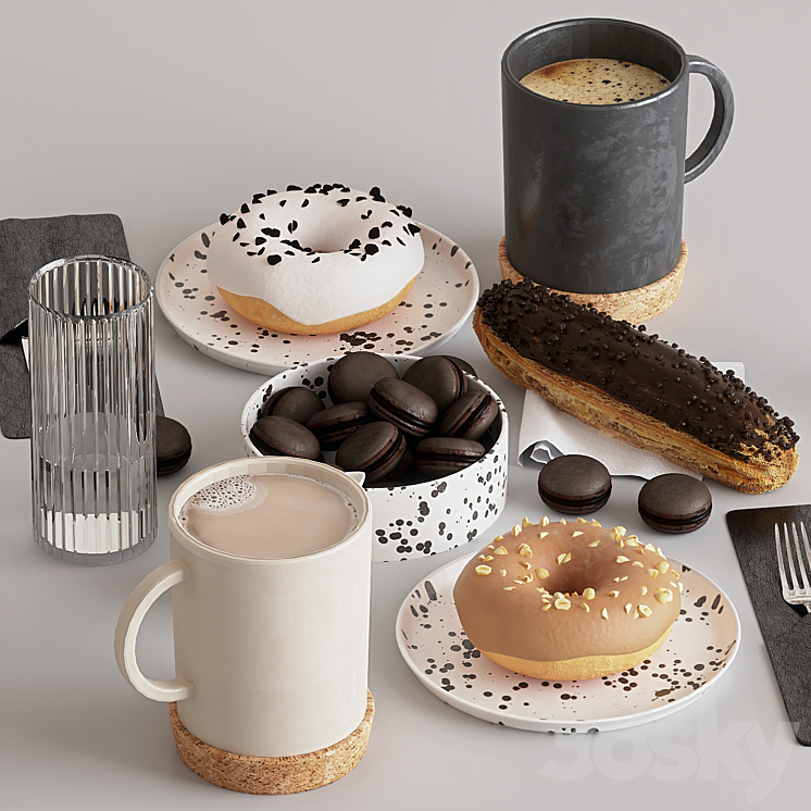 Serving for cafe restaurant 2 3DS Max - thumbnail 2