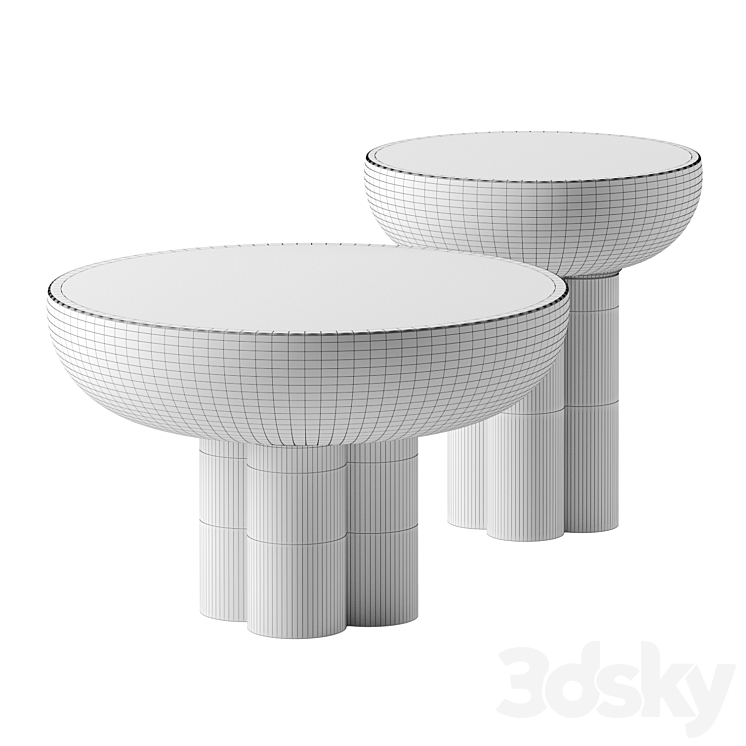 CROWN coffee tables by 101 Copenhagen 3DS Max - thumbnail 2