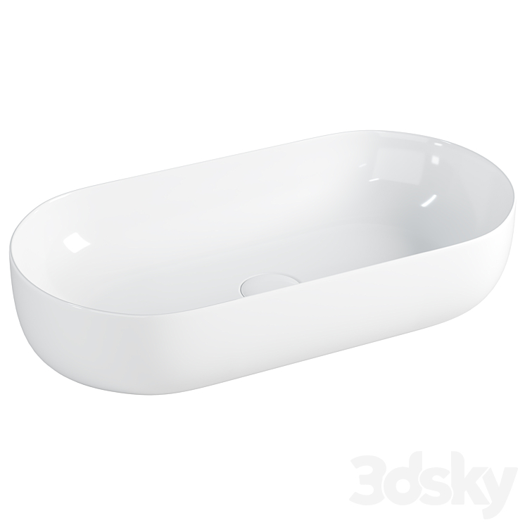 Bowl washbasin Ceramica Nova Element 68 CN5022 White 3DS Max Model - thumbnail 1