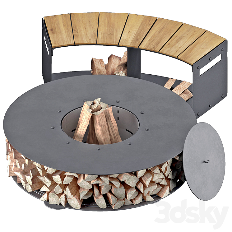 outdoor fireplace 3D Model