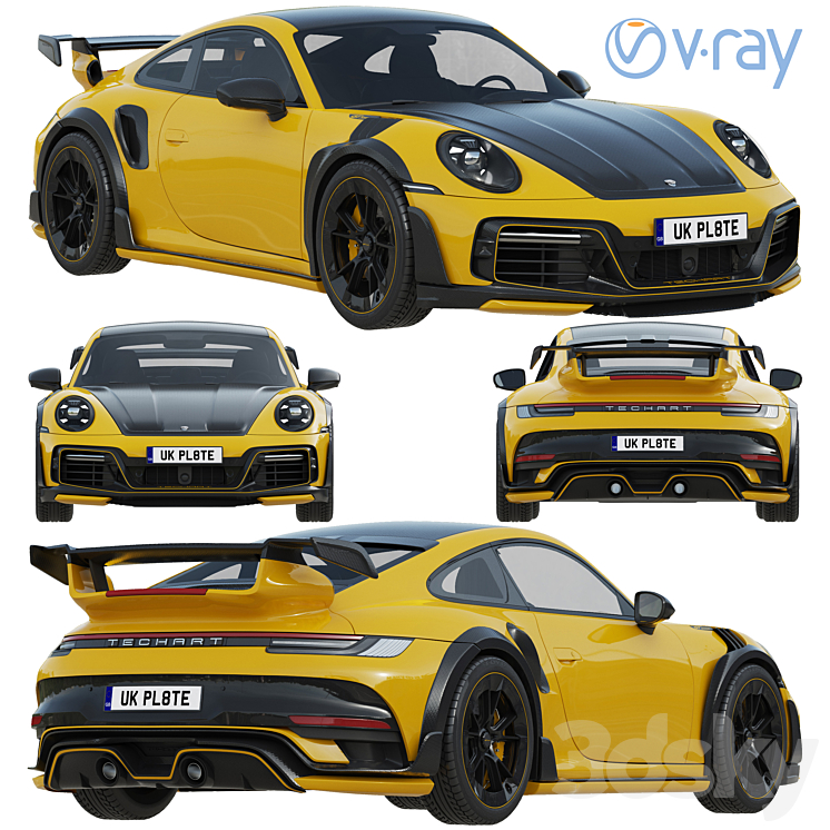 Porsche 911 TECHART GTstreet R 2022 Free Download