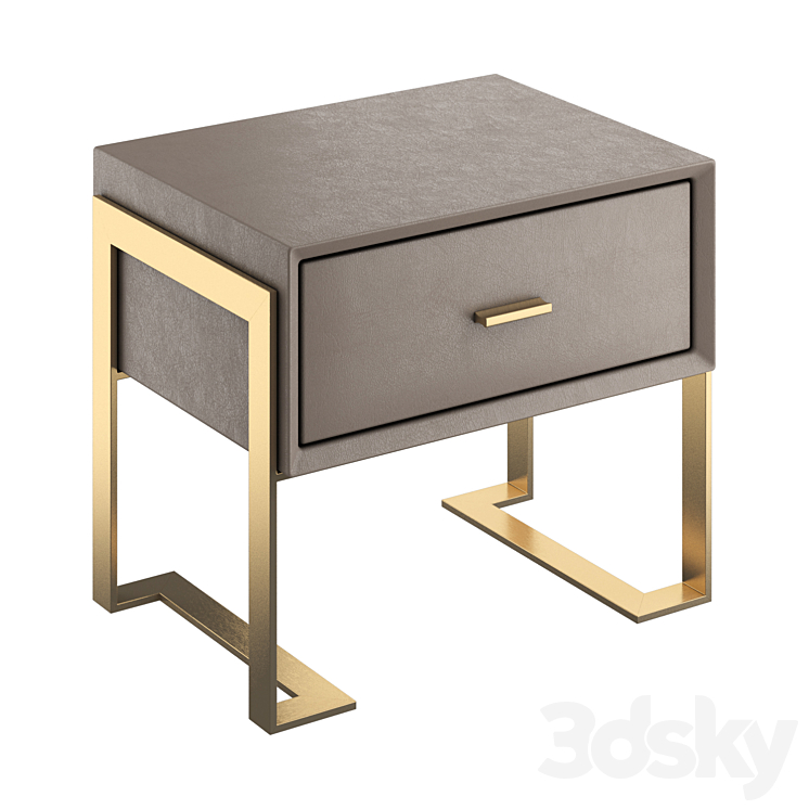 Light luxury bedside table 3DS Max - thumbnail 1